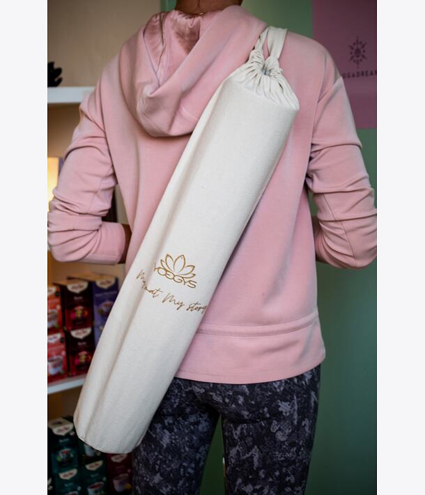 Taška na podložku světlá se zlatým logem