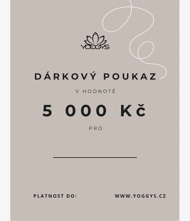 Dárkový poukaz v hodnotě 5000 Kč