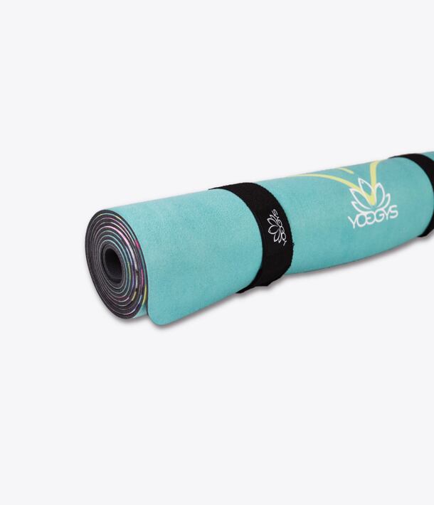 YOGGYS [SUCCULENT MANDALA] zelená designová jógová podložka s mandalou