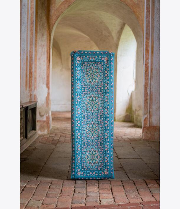 jógová podložka orientální koberec na jógu v barvě tyrkysové