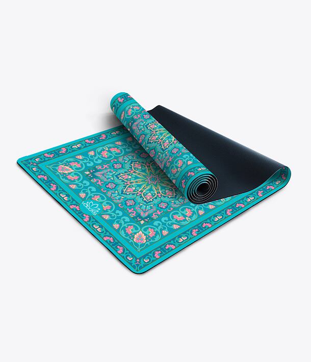 jógová podložka orientální koberec na jógu v barvě tyrkysové
