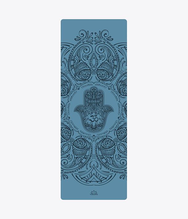 Neklouzavá podložka na jógu HAMSA DARK BLUE