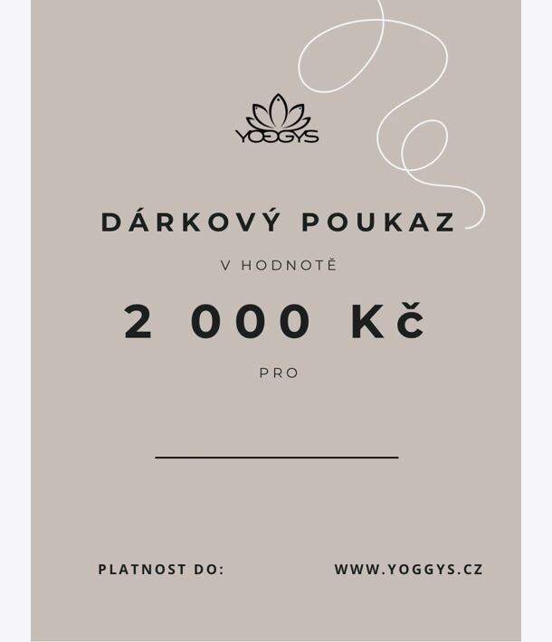 Dárkový poukaz v hodnotě 2000 Kč