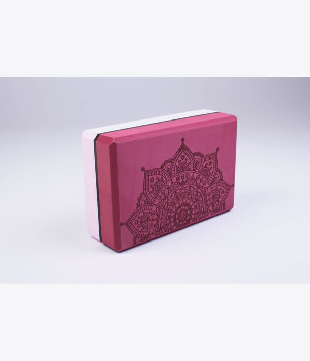 YOGGYS - designová jógová cihlička, pudrová/bordo [MANDALA]