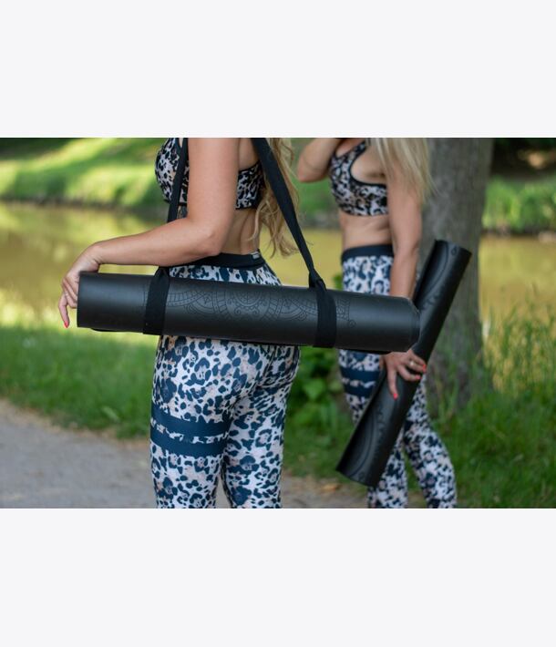 profesionální jógová podložka z přírodní gumy ALL YOGA MAT černá HAMSA