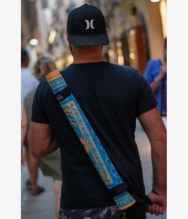 jógová podložka orientální koberec na jógu v barvě petrolejová