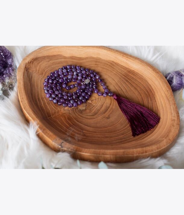 Meditační mala - ametyst