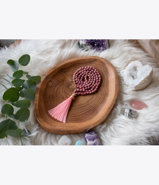 Meditační mala - rodonit