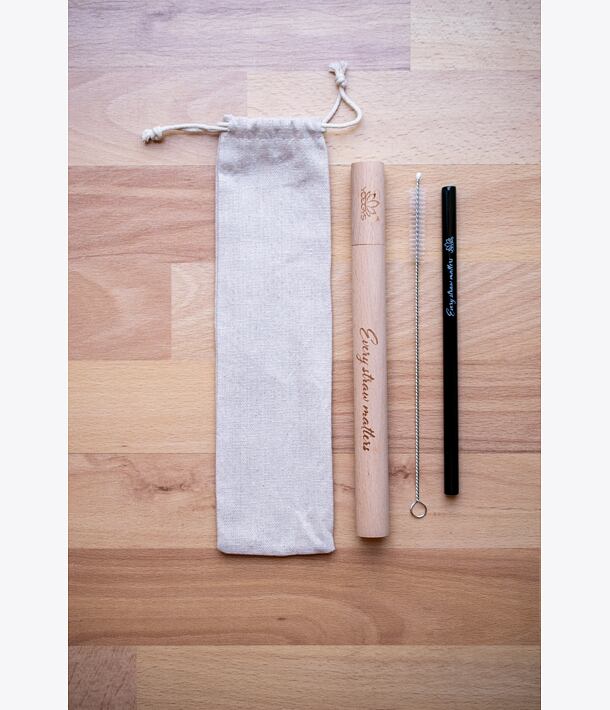 Skleněné brčko 10 mm ČERNÉ