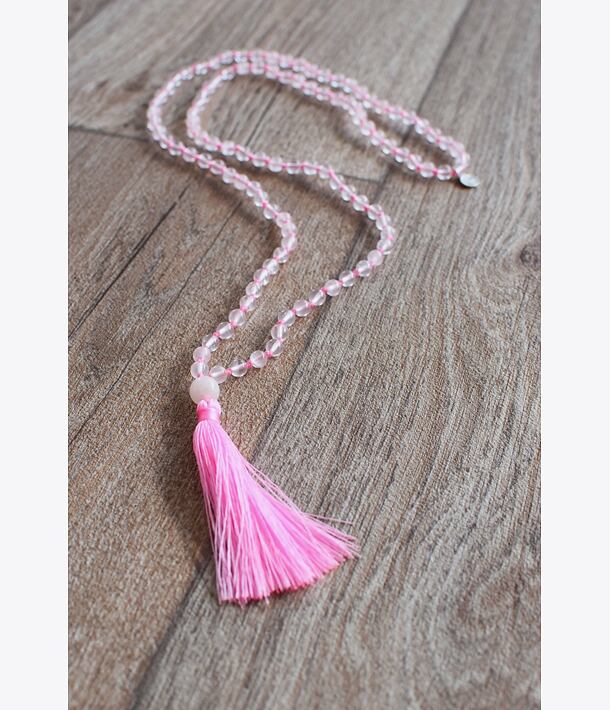 Meditační mala - Růženín se stříbrným logem (Ag 925/1000)