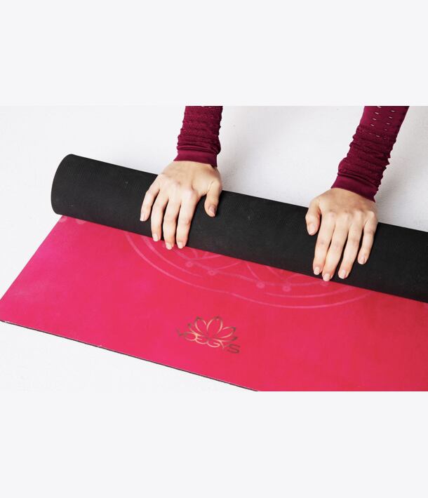 YOGGYS [HAMSA GYPSY SOUL] růžová designová jógová podložka s HAMSOU 