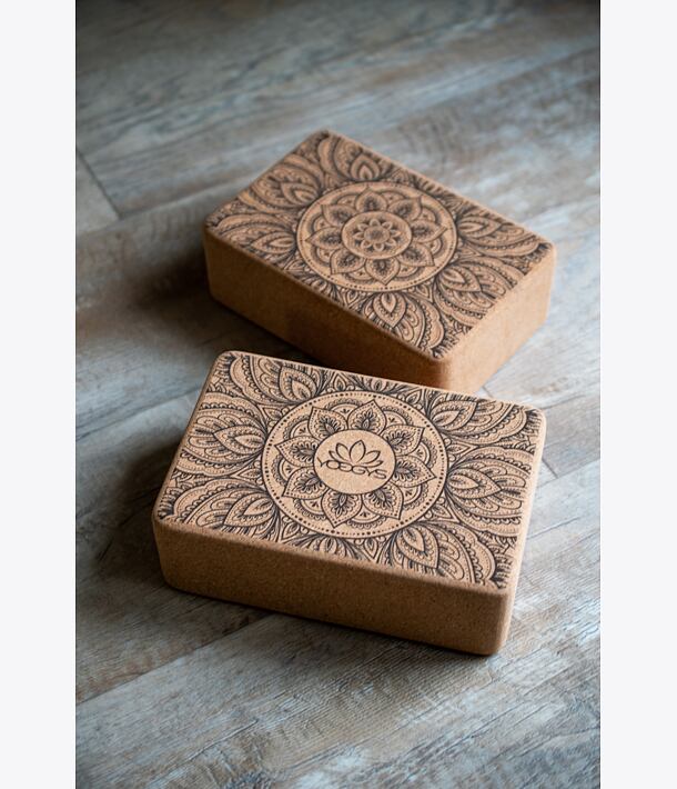 Cihlička na jógu korková NEW MANDALA