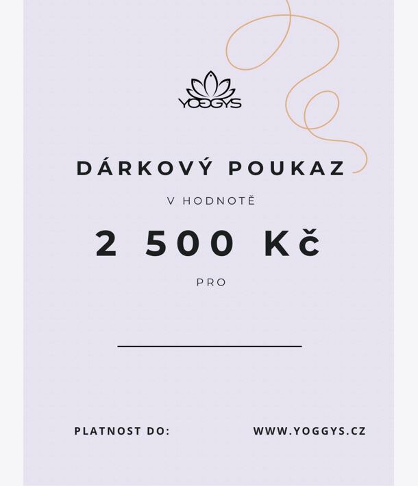 Dárkový poukaz v hodnotě 2500 Kč