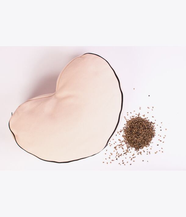 YOGGYS - meditační polštář [SRDCE], krémová