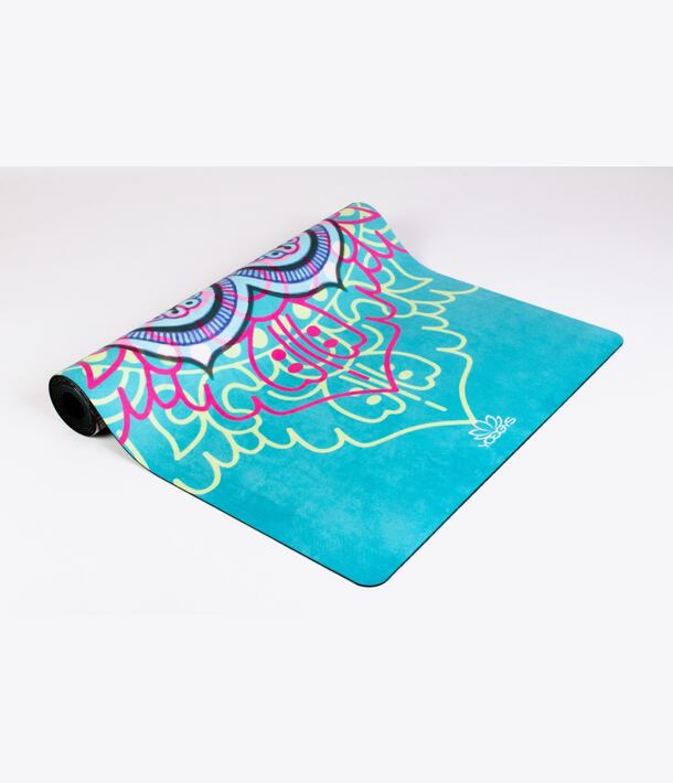 YOGGYS [SUCCULENT MANDALA] zelená designová jógová podložka s mandalou 