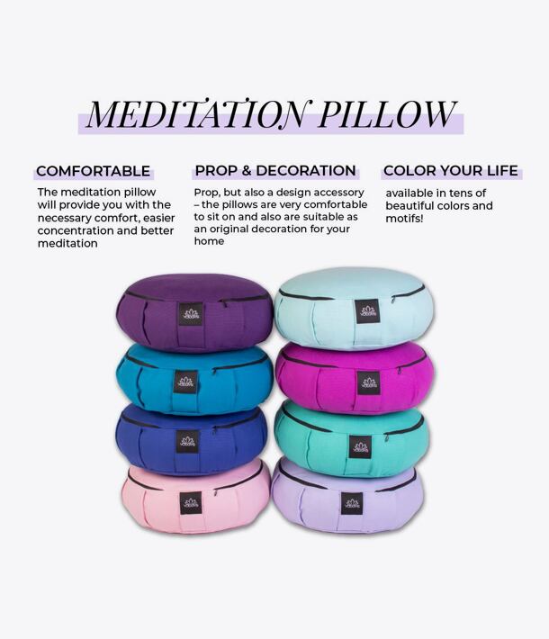 meditační polštář, jógová pomůcka, designový polštář, tyrkysová