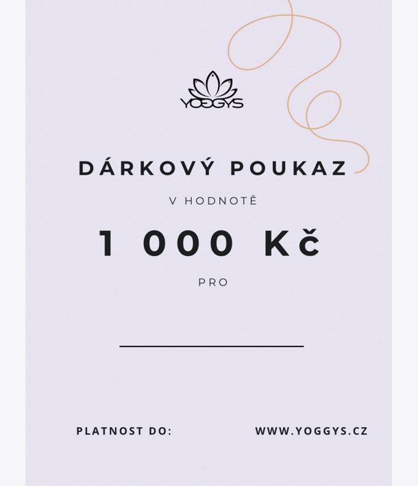 Dárkový poukaz v hodnotě 1000 Kč