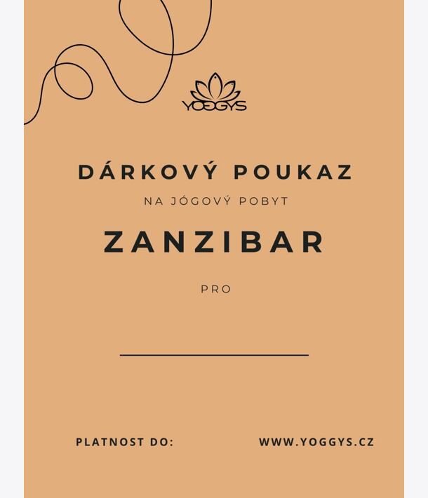 Dárkový voucher na pobyt s jógou na Zanzibaru