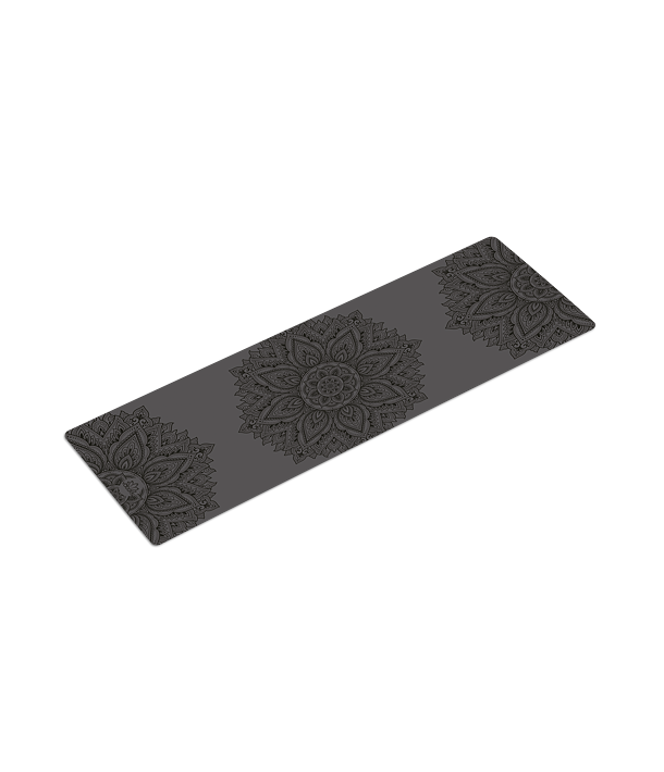 Neklouzavá profesionální podložka na jógu MANDALA BLACK černá s mandalou