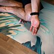 YOGGYS [AQUA] designová jógová podložka z ekologického materiálu