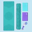 MULTIPACK SET NA JÓGU BASIC MANDALA AZURE set na jógu s podložkou a pomůckami na cvičení