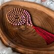 Meditační mala - rodonit a rudraksha