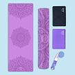 MULTIPACK SET NA JÓGU BASIC MANDALA LILA set na jógu s podložkou a pomůckami na cvičení