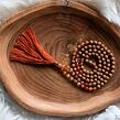 Meditační mala - karneol a rudraksha