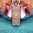 Kruh na jógu DARK MANDALA NATURAL a korková cihlička s mandalou
