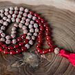 Meditační mala - karneol a rudraksha
