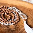 Meditační mala - křišťál a rudraksha
