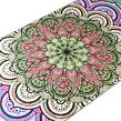 YOGGYS [SUCCULENT MANDALA] zelená designová jógová podložka s mandalou 