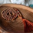 Meditační mala - karneol a rudraksha