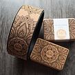 Kruh na jógu DARK MANDALA NATURAL a korková cihlička s mandalou
