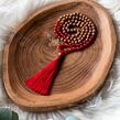 Meditační mala - karneol a rudraksha