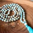 Meditační mala - amazonit