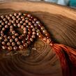 Meditační mala - karneol a rudraksha