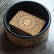Kruh na jógu DARK MANDALA NATURAL a korková cihlička s mandalou